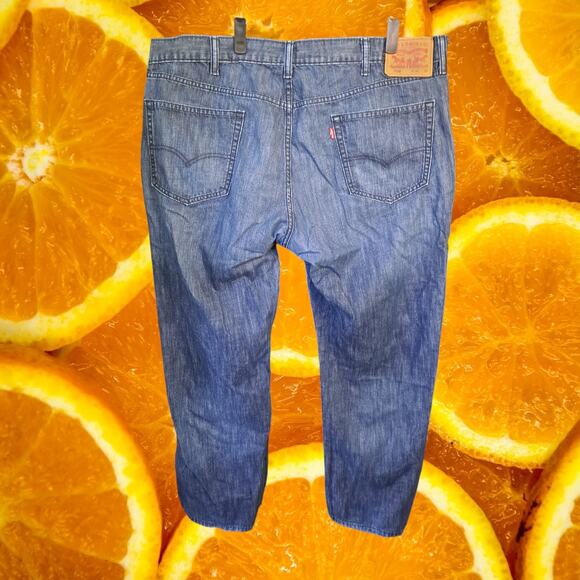 Levi's Relaxed Straight 559 Slightly Faded Blue Jeans Size 40x30 - Picture 4 of 4